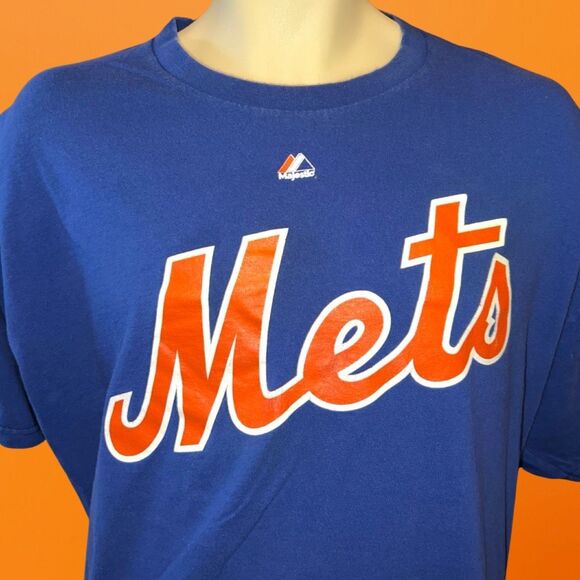 Majestic New York Mets Blue Short Sleeve T Shirt Size XXL 2XL 2X #73 - Picture 5 of 5